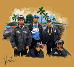 missladymillz: new digital painting i did of NWA..