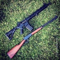 gunfanatics:  by @therealaidencole Old school vs new school.