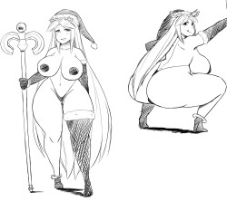 overlordzeon:  Drew some Palutena doodle while Picarto went down