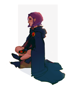 tuffuny:  Raven is my favorite female superhero. I love her nonchalant