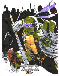 herochan:  Donatello vs. The Foot Sketch by Ben Bates  