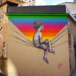 itscolossal:More here: Walking on a Dream // Murals of People