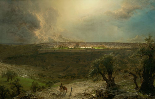 artist-church:  Jerusalem from the Mount of Olives, 1870, Frederic