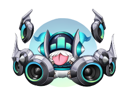 poroquest:  transparent Kinetic DJ Sona Poro. Ethereal and Concussive