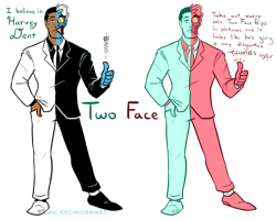 alicechrosnyart: Two Face Tuesday Didn’t want to wait for the