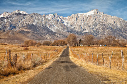 comfortandpain:  country road near Lone Pine by alicecahill on