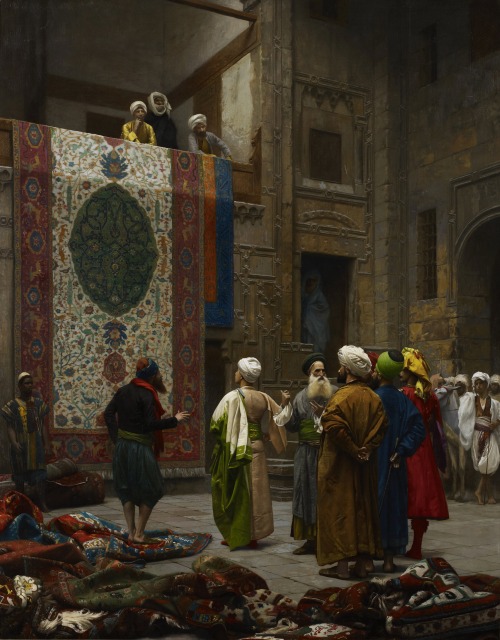 blondebrainpower:  The Carpet Merchant, 1887By Jean-Léon Gérôme