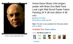 ocbr:  Home Decor Music (Hot singer) poster with Brian Eno Bald