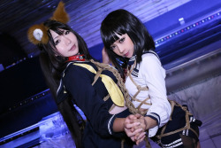 Cute Cosplay GIrl Higurashi Rin & Higurashi Ran (Kitsune-Chan