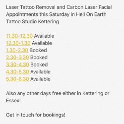 #lasertattooremoval #qswitch #carbonlaserfacial  #appointments