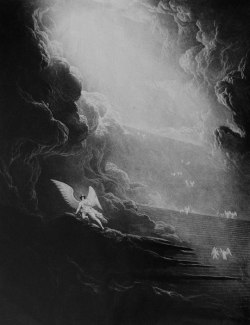 hourglassofblacktears:   John Martin >> Satan Viewing the