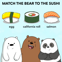 Happy International Sushi Day! Can you guess which one Ice Bear,