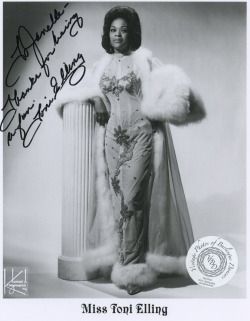 burlyqnell:  Toni Elling: signed 8x10 photo  Toni Elling was