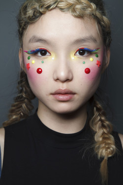 oncethingslookup:  Backstage at Manish Arora Fall 2014 RTW