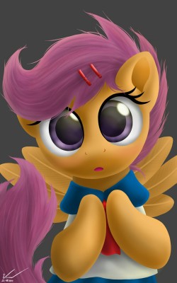 symbianl:Seifuku Scootaloo.  Added a faint pink blush for added