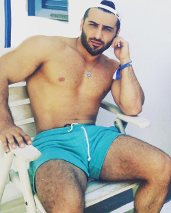 stratisxx:Damn sexy straight Egyptian stud and his big uncut