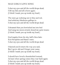 lithub:“Mad Girl’s Love Song” by Sylvia Plath, born today