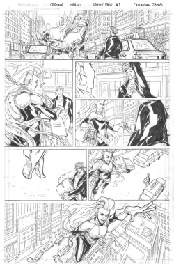 kellysue:  comiccharm:  Page 1 of my Captain Marvel samples finished. 