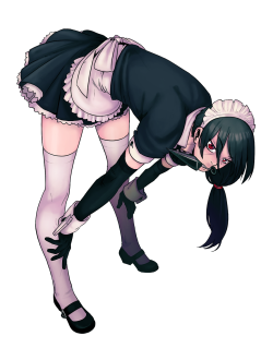 uchihaforsmut:  Not so kawai friendly Itachi in a maid outfit