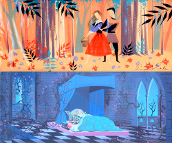 :  Concept art for Disney’s Sleeping Beauty. 