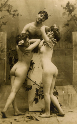 maudelynn:  The Satyr and the Nymphs  Turn of the Century Naughty