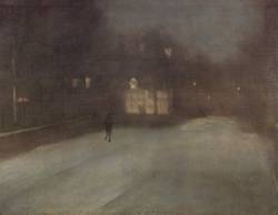 poboh:  Nocturne in Grey and Gold Snow in Chelsea, 1876, James