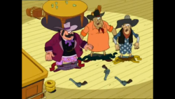 This is from the French cartoon Lucky Luke, episode Neither Dalton