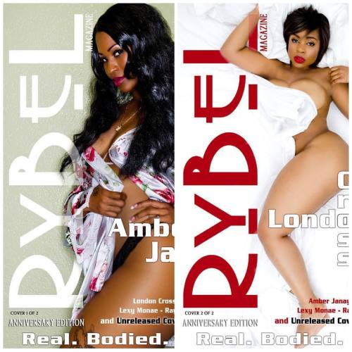 #throwback  to @rybelmagazine The double size anniversary issue one cover features Amber @catwalkclassic  the other features London @mslondoncross  each with unique content  as well as with layout feature of JD Rosa @tremenda_gata with Imahia @imahia