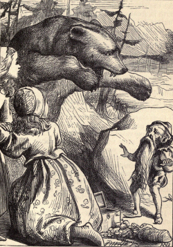 nemfrog:  Two orphaned girls, a ferocious bear and an elf. Cobwebs.