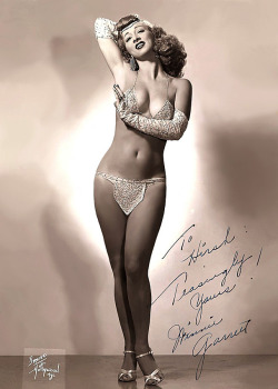 burleskateer:  Winnie Garrett Vintage 50’s-era promo photo personalized: “To Hirsh:  Teasingly Yours!  Winnie Garrett”.. 