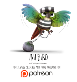 cryptid-creations: Daily Paint 1461. Jailbird by Cryptid-Creations  Time-lapse, high-res and WIP sketches of my art available on Patreon (: Twitter  •  Facebook  •  Instagram  •  DeviantART   