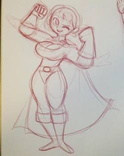 phons0:  PowerGirl doodle, I’m trying to do more shapes in