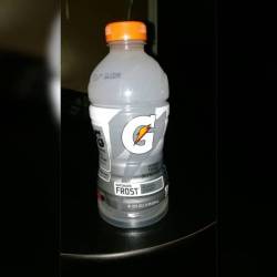 Thank you to my house mate Greg for picking me up some Gatorade!