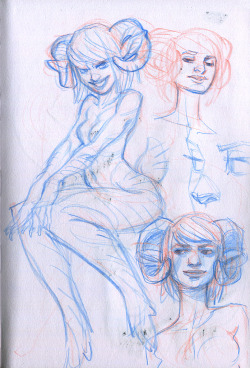 makkon:  This week’s sketchbook featuring Puckette the Faun.