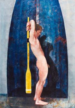 gay-erotic-art:  100artistsbook:  Maxwell Doig Figure in front