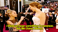 anniescubes:  Jennifer Lawrence loves Dance Moms