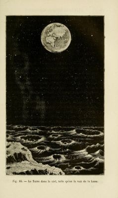 nemfrog:  Fig. 85. Earth in the sky, as seen from the Moon. 1881.