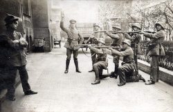  The Freikorps prepares to execute a young communist in Munich,