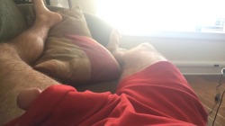 capri-p0rn: straight-guys-gay-shit:  Dick leaking out my draws