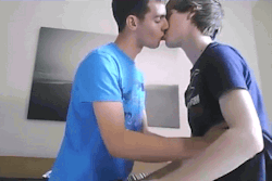 Adult Males Kissing