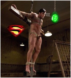 Superman in kryptonite torture .