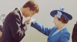 misshonoriaglossop:Queen Elizabeth II with the young Prince of