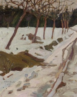 artmastered:  Egon Schiele, Snow, 1908 