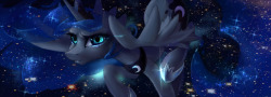 mlpfim-fanart:  my-magic-dream:  Fly Luna Fly. Fly and colour