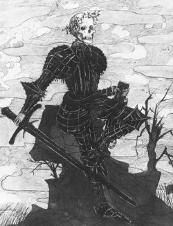 mortisia: Der Tod als Ritter (Death as Knight, c1900) by Carl