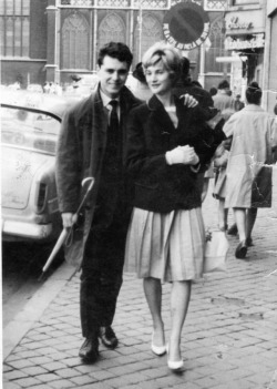 my mother & father by a public photograph, Liège, Belgium