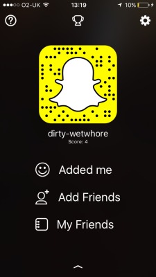 yourdirtywetlittlewhore:  Just got snapchat… Add me 💦😉