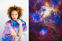 itscolossal:  Slow Factory Nebula Scarves in the Colossal Shop