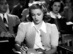 manyfetes:Lana Turner poses as a schoolgirl in Dancing Co-Ed