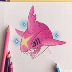 phoelion: Doodled a pretty shiny Sharpedo ✨ because SharkWeek!